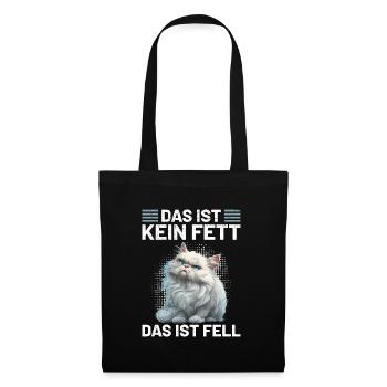 Persian Cat THIS IS NOT FAT THIS IS FUR Funny - Tote Bag - black - Front