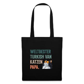Katzenpapa WELTBESTER TURKISH VAN KATZEN PAPA - Stoffbeutel - Schwarz - Vorne