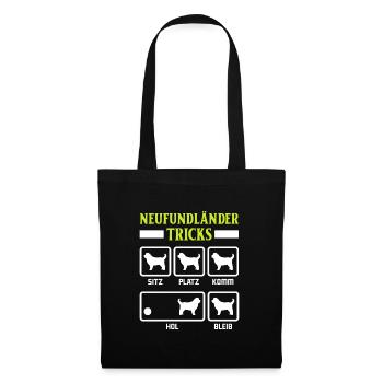 NEWFOUNDLAND TRICKS Funny Newfie Dog Owner - Tote Bag - black - Front