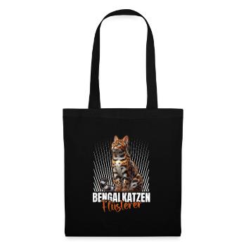 BENGALKATZEN FLÜSTERER Lustiges Bengalkatzen - Stoffbeutel - Schwarz - Vorne