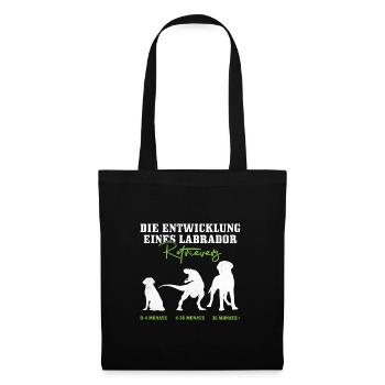 Labrador Dog THE DEVELOPMENT OF A LABRADOR - Tote Bag - black - Front