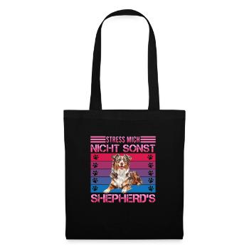 Aussie STRESS ME NOT ELSE SHEPHERDS Funny - Tote Bag - black - Front