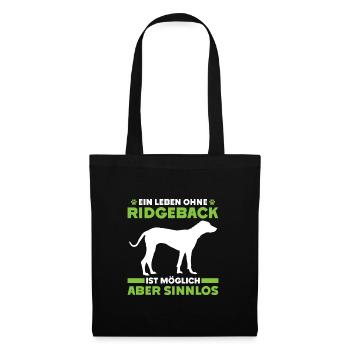 Ridgeback LA VIE SANS RIDGEBACK N’A AUCUN SENS - Sac en tissu - noir - Devant