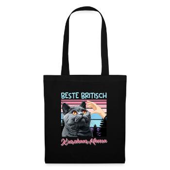 Maman chat BEST BRITISH SHORTHAIR MOM - Sac en tissu - noir - Devant