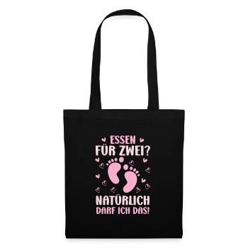 Pregnant FOOD FOR TWO? OF COURSE I CAN'T - Tote Bag - black - Front