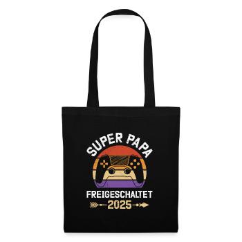 Dad-to-be SUPER DAD UNLOCKED - Tote Bag - black - Front