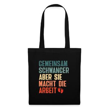 Soon dad PREGNANT TOGETHER BUT SHE MAKES THE - Tote Bag - black - Front