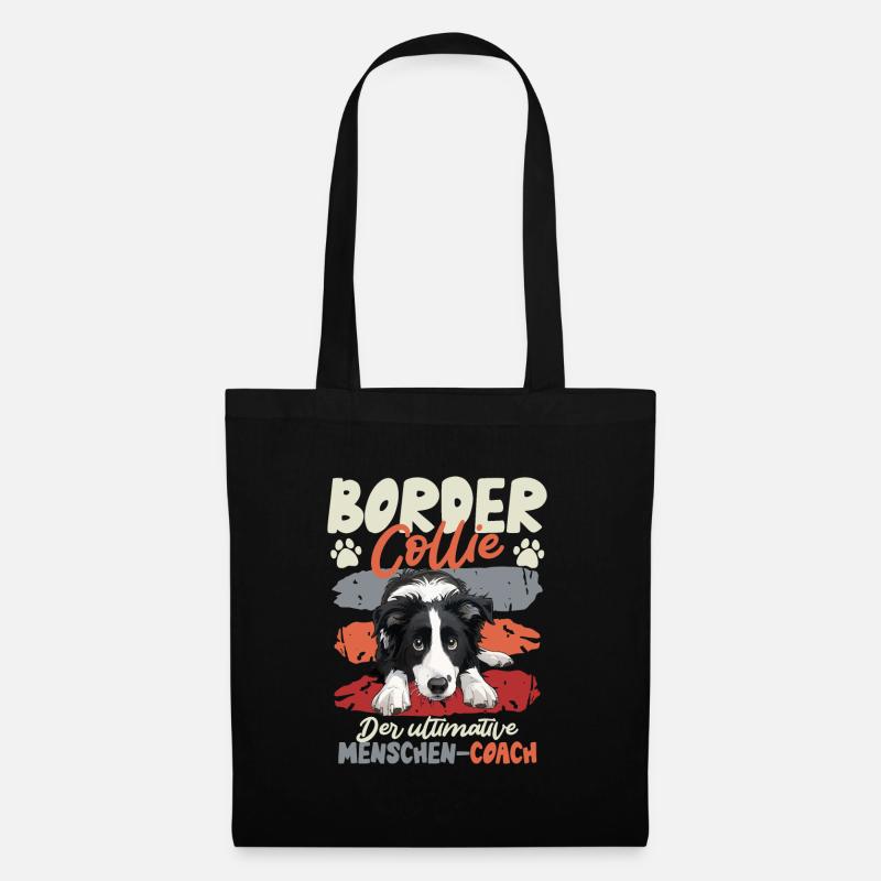 BORDER COLLIE THE ULTIMATE HUMAN COACH Funny - Tote Bag - black