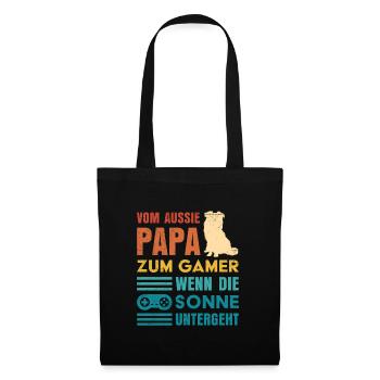 Dog Dad FROM AUSSIE DAD TO GAMER Funny - Tote Bag - black - Front