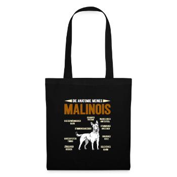 Malinois ANATOMY OF A BELGIAN MALINOIS Funny - Tote Bag - black - Front