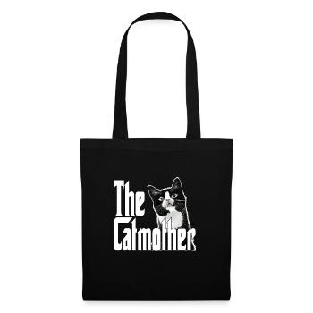 Chat Maman La Catmère Chat Folle Chat Mère Kitty Maman - Sac en tissu - noir - Devant