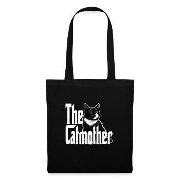 Chat Maman La Catmère Chat Folle Chat Mère Kitty Maman - Sac en tissu - noir - Devant