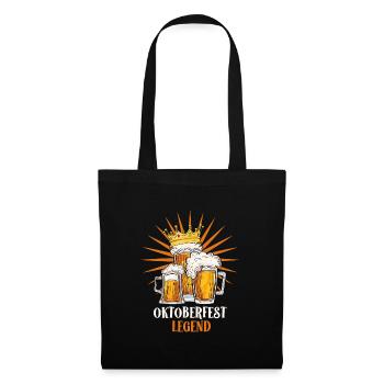King Legende Biertrinker - Stoffbeutel - Schwarz - Vorne