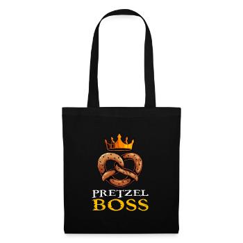 Pretzel Brezel König Bayrisches Brezel - Stoffbeutel - Schwarz - Vorne