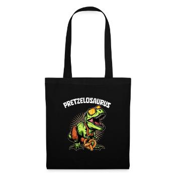 Oktobasaurus Rex Pretzelrex Pretzelsaurus - Stoffbeutel - Schwarz - Vorne