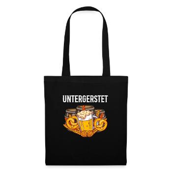 Biertrinker untergersted Bierbrauer - Stoffbeutel - Schwarz - Vorne