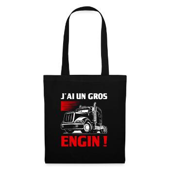 Humour Chauffeur Routier Cadeau - Sac en tissu - noir - Devant