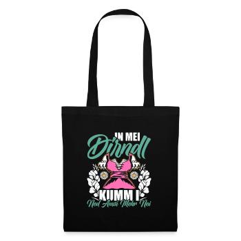 Münchner Volksfest IN MEI DIRNDL KUMM I NED NEI - Tote Bag - black - Front