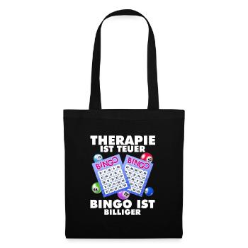 Bingo THERAPY IS EXPENSIVE BINGO IS CHEAPER - Tote Bag - black - Front
