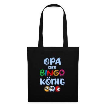 GRAND-PÈRE LE ROI DU BINGO Joueur de bingo amusant - Sac en tissu - noir - Devant