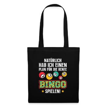 Bingo BIEN SÛR QUE J’AI UN PLAN POUR LA RETRAITE - Sac en tissu - noir - Devant