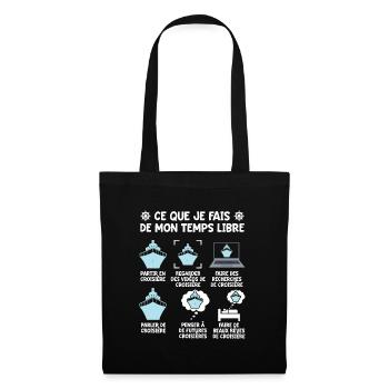 Partir En Croisière Temps Libre - Sac en tissu - noir - Devant