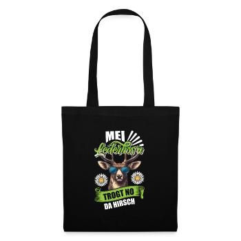 Munich folk festival MEI LEDERHOSEN WEARS NO DA - Tote Bag - black - Front
