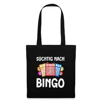 Joueurs de bingo ADDICTED TO BINGO Fun Bingo - Sac en tissu - noir - Devant