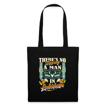 Munich Folk Festival THERE'S NO STOPPING A MAN IN - Tote Bag - black - Front