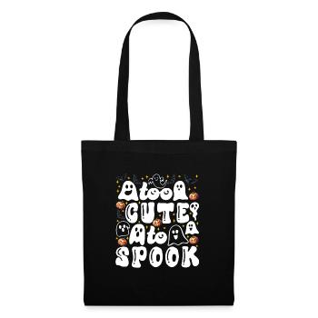 Halloween Party Kinder TOO CUTE TO SPOOK Lustig - Stoffbeutel - Schwarz - Vorne