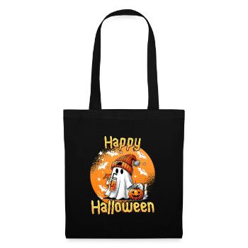 HAPPY HALLOWEEN Lustiges Kinder Halloween - Stoffbeutel - Schwarz - Vorne