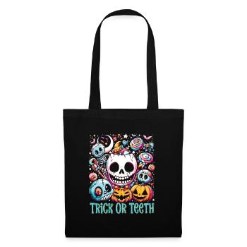Halloween Costume Kids TRICK OR TEETH Funny - Tote Bag - black - Front