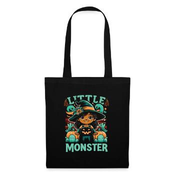 Halloween Costume Kids LITTLE MONSTER Funny - Tote Bag - black - Front