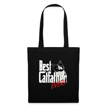 Chat Papa Meilleur Catfather Jamais Fou Chat Père Kitty - Sac en tissu - noir - Devant