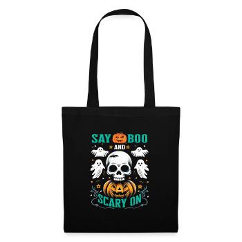 Halloween Party Kids SAY BOO SCARY ON Funny - Tote Bag - black - Front