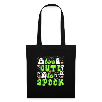 Halloween Party Kinder TOO CUTE TO SPOOK Lustig - Stoffbeutel - Schwarz - Vorne
