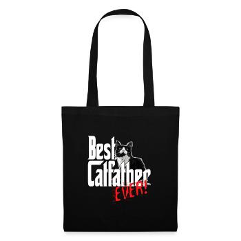 Chat Papa Meilleur Catfather Jamais Fou Chat Père Kitty - Sac en tissu - noir - Devant