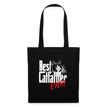 Chat Papa Meilleur Catfather Jamais Fou Chat Père Kitty - Sac en tissu - noir - Devant