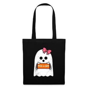 Halloween Costume Kids PEAK A BOO Funny - Tote Bag - black - Front