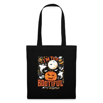 Halloween Kostüm Kinder I'M TOO BOOTIFUL Lustiges - Stoffbeutel - Schwarz - Vorne