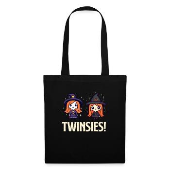 Halloween TWIN Look Drôle Sorcières Halloween - Sac en tissu - noir - Devant