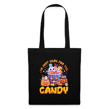 Fête d’Halloween JE SUIS ICI POUR LES BONBONS Drôle - Sac en tissu - noir - Devant