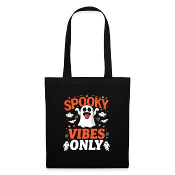 Halloween Kostüm Kinder SPOOKY VIBES ONLY Lustiges - Stoffbeutel - Schwarz - Vorne