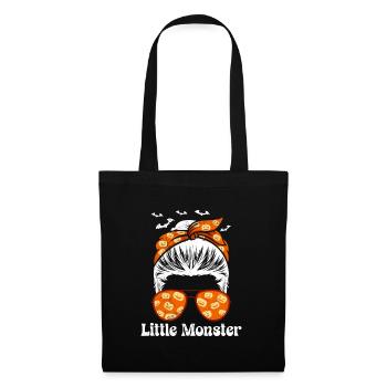 Halloween Costume Girl LITTLE MONSTER Funny - Tote Bag - black - Front