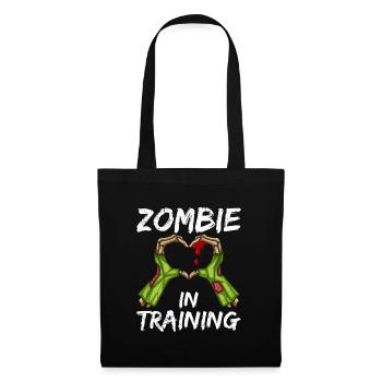 Halloween Kostüm Kinder ZOMBIE IN AUSBILDUNG - Stoffbeutel - Schwarz - Vorne