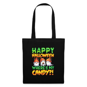 Joyeux Halloween OÙ SONT MES BONBONS ? Drôles d’enfants - Sac en tissu - noir - Devant