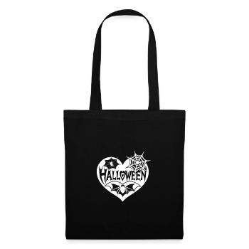Halloween Heart Pumpkin Autumn - Tote Bag - black - Front