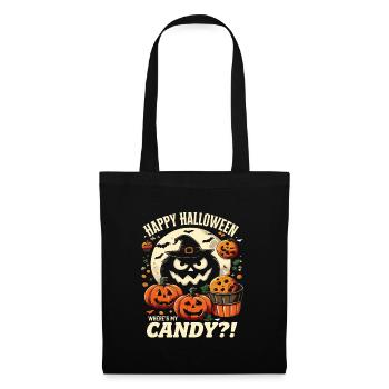HAPPY HALLOWEEN CANDY?! Funny Halloween Costume - Tote Bag - black - Front