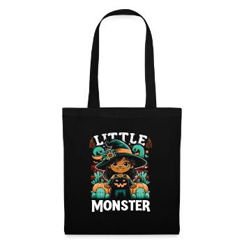 Halloween Costume Kids LITTLE MONSTER Funny - Tote Bag - black - Front