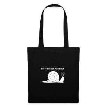 Ne vous stressez pas Escargot - Sac en tissu - noir - Devant